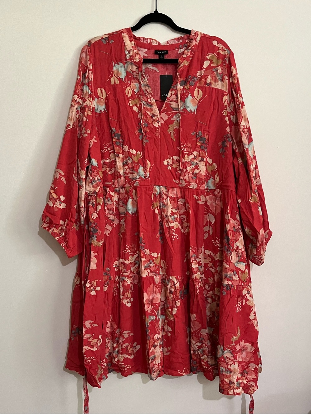 Torrid Orange Coral Floral Spring Summer Dress - Picture 1 of 5